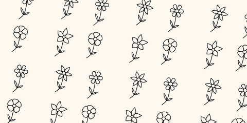 Seamless Decorative Floral Pattern Background
