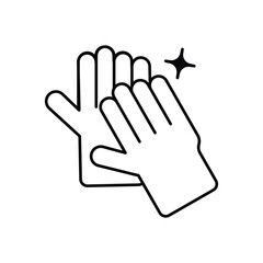 Gloves glyph icon with white background vector stock illustration