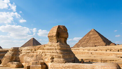 sphinx and pyramid