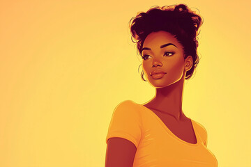 Black woman face. Dark skin woman portrait.