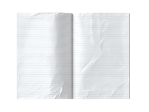 An open notebook with lined pages awaits, its textured pages ready for notes, ideas, and sketches. 