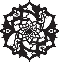 Intricate Circular Mandala Laser Cut Design 