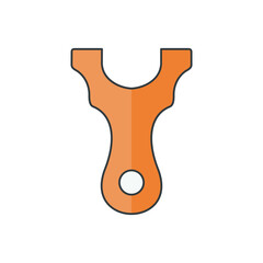 Hunting slingshot icon frame vector design templates simple and modern concept
