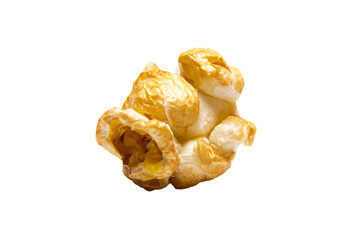 a close up of a peeled up piece of food