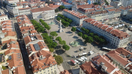 vista a&eacute;rea Baixa de Lisboa Portugal