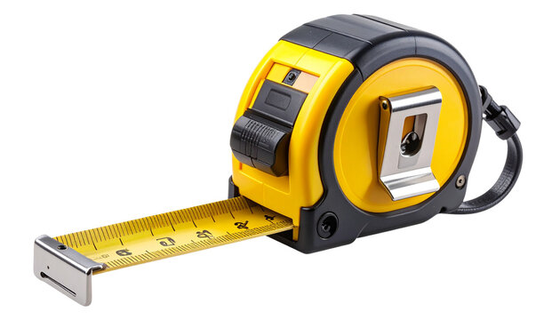 Fish tape tool with a coiled steel wire housed in a circular plastic case, fully isolated on a transparent PNG background.