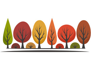 autumn trees illustration