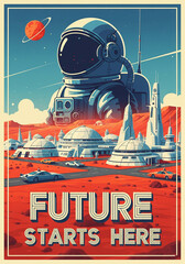 Cosmic Exploration A Vision of Future Martian Cityscapes