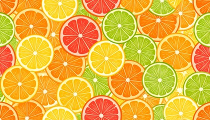 Colorful citrus slices pattern (2)