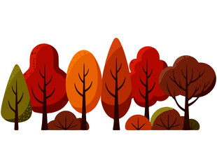 autumn trees illustration