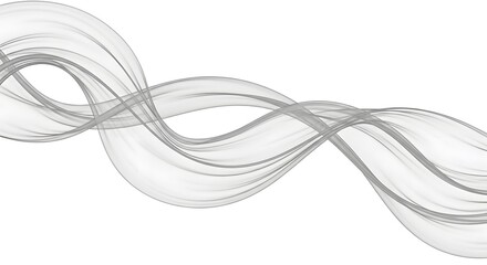 Abstract Gray Wave Design on White Background Minimalist Style