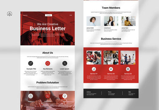 Creative Business News Letter Template