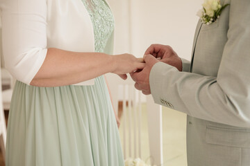 Ehering anstecken bei der Trauung &ndash; Hochzeit im Standesamt