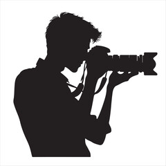 Photographer capturing a moment silhouette