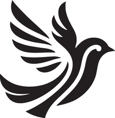 The Black Bird logo on a white background, perfect for vector illustration or logo design.