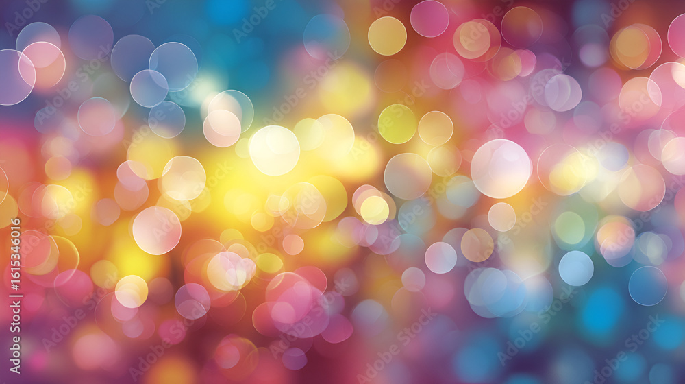 Aufkleber outoffocus multicolored circles form a bright abstract backdrop
