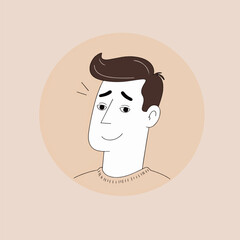 Cartoon Portrait of a Young Man