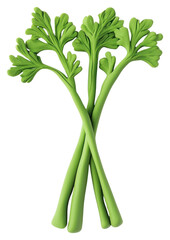 Obraz premium PNG Clay 3d of celery parsley herbs illustration.