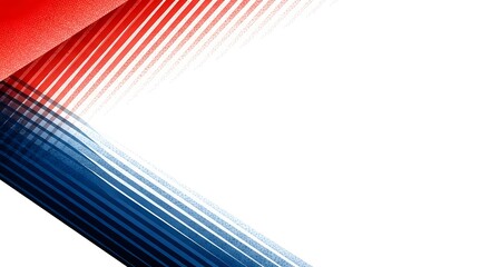 Dynamic Red and Blue Abstract Diagonal Lines on White Backdrop