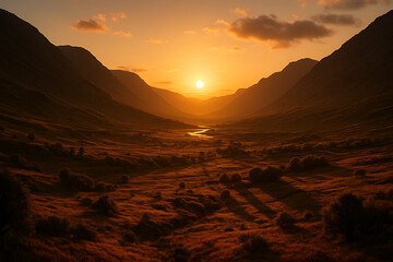 Naklejka premium Glowing Valley of Shadows