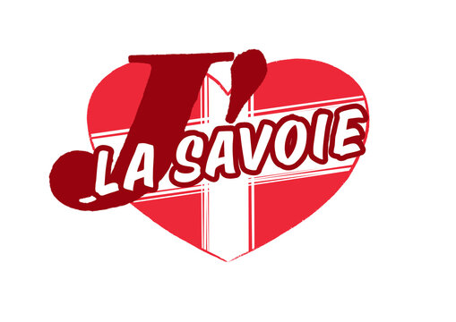 Flat design vector illustration of the historical coat of arms of Savoie, France &ndash; modern and minimal heraldic emblem representing alpine regional identity