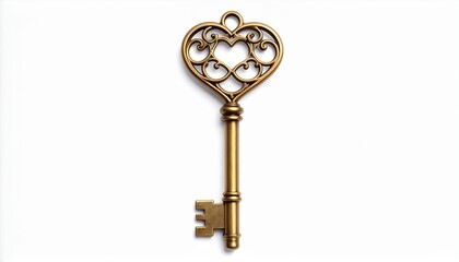 old key isolated on white