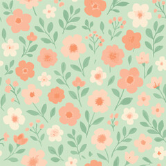 seamless pattern with flowers