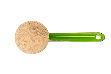 a spoon with a scoop of sugar on it