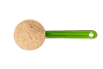 a spoon with a scoop of sugar on it