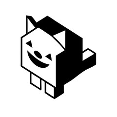 vector illustration of a black and white mask