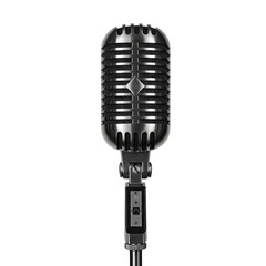 Fototapeta premium vintage microphone isolated on white