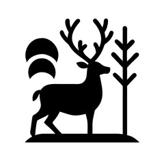 deer on a white background