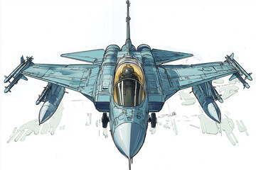 Military jet fighter