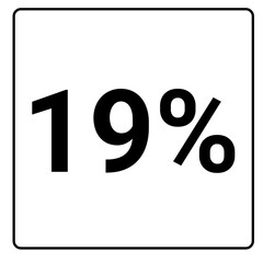 19% percent and discount black color frame