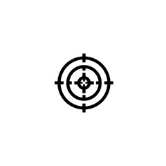 Target circle icon vector illustration representing focus aim precision and goal achievement