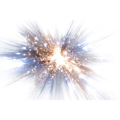 Fototapeta premium Dynamic energy burst with radiant light and particles exploding outwards, perfect for science, technology, and innovation themes, ideal for impactful visuals