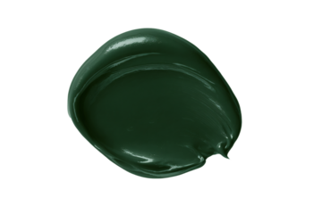 a green paint is being applied to a white background