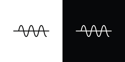Wave sine icon for template logo, vector designs.