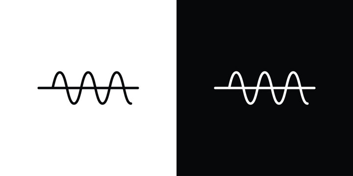 Wave sine icon for template logo, vector designs.