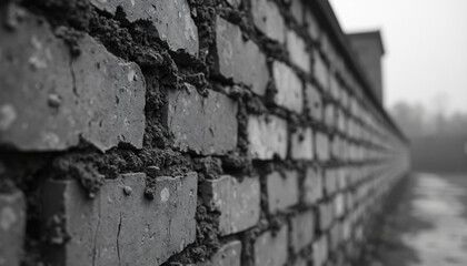Grayscale Brick Wall Exterior