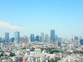 恵比寿ガーデンプレイスタワーSKY LOUNGEから眺める東京の街並み
