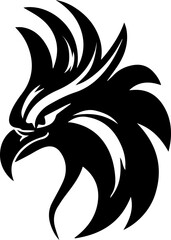 Bird Logo Vector Illustration in Black and White