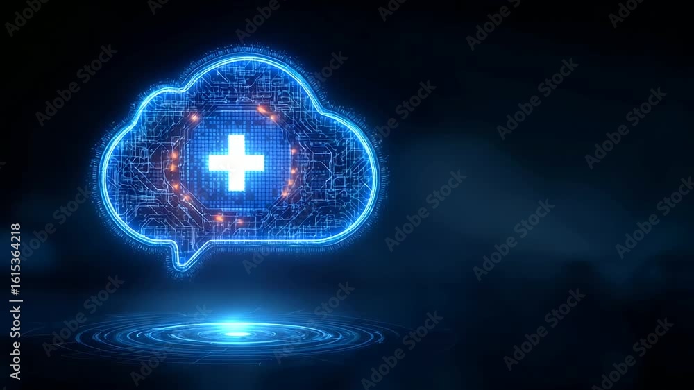 Poster exploring disaster recovery solutions through cloud computing and ai chatbots.