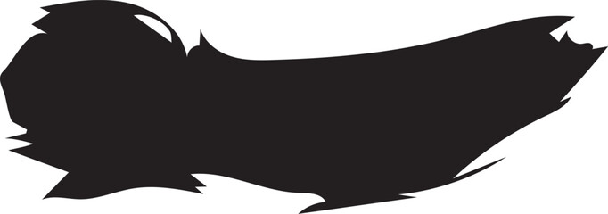 Abstract Silhouette of a Crested Figure Shape with Sharp Edges and Dynamic Form Evoking Movement and Power