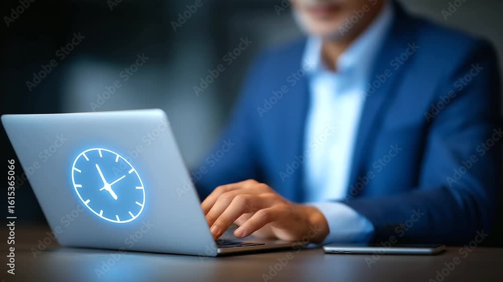 Poster mastering time management techniques for enhanced productivity in the business world.