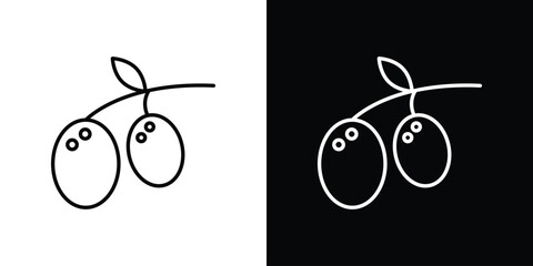 Olive icon for template logo, vector designs.