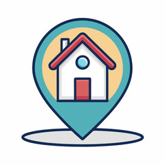 home icon on a blue background