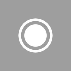 vector illustration of a white circle icon