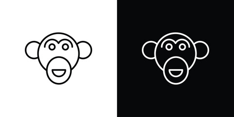 Monkey icon for template logo, vector designs.