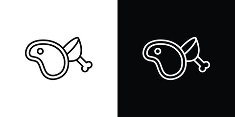 Meat icon for template logo, vector designs.